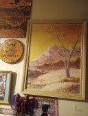 Mountain Landscape with Birch Tree — Original Signed Oil on Canvas