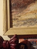 Mountain Landscape with Birch Tree — Original Signed Oil on Canvas