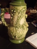 Gary Patterson Large Gone Fishing Ceramic Stein w/Lid