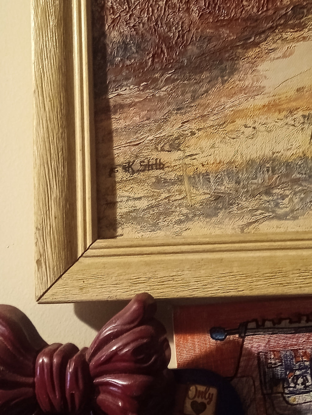 Mountain Landscape with Birch Tree — Original Signed Oil on Canvas