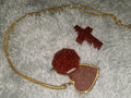 1860 Victorian Gold Stone Jewelry Set